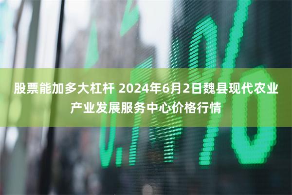 股票能加多大杠杆 2024年6月2日魏县现代农业产业发展服务中心价格行情