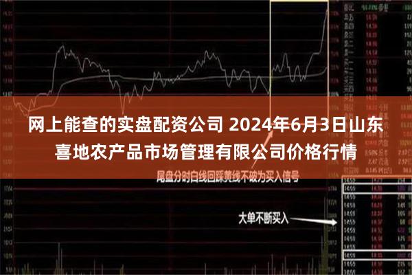 网上能查的实盘配资公司 2024年6月3日山东喜地农产品市场管理有限公司价格行情