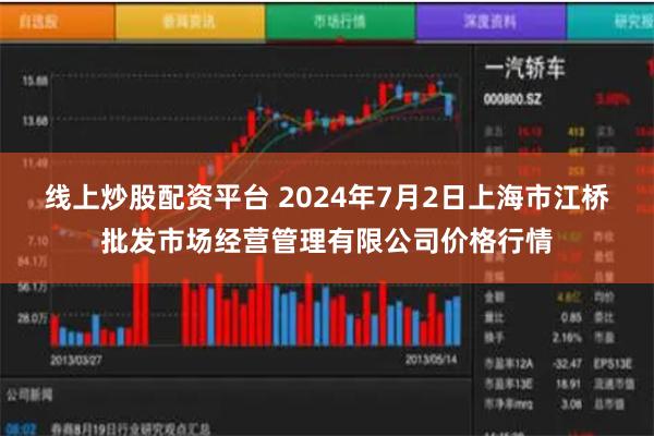 线上炒股配资平台 2024年7月2日上海市江桥批发市场经营管理有限公司价格行情