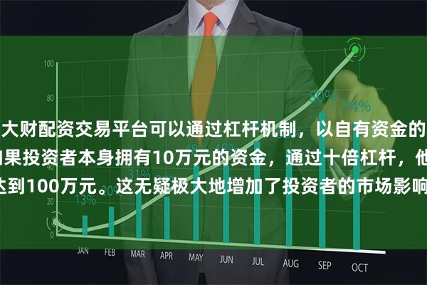 大财配资交易平台可以通过杠杆机制，以自有资金的十倍进行投资。例如，如果投资者本身拥有10万元的资金，通过十倍杠杆，他们可以操作的资金达到100万元。这无疑极大地增加了投资者的市场影响力和潜在收益。20