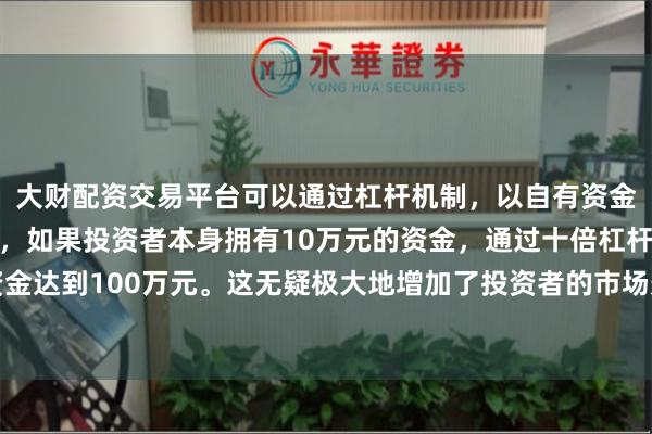 大财配资交易平台可以通过杠杆机制,以自有资金的十倍进行投资。例如,如果投资者本身拥有10万元的资金,通过十倍杠杆,他们可以操作的资金达到100万元。这无疑极大地增加了投资者的市场影响力和潜在收益。作为北京市政务办公应用的统一入口
